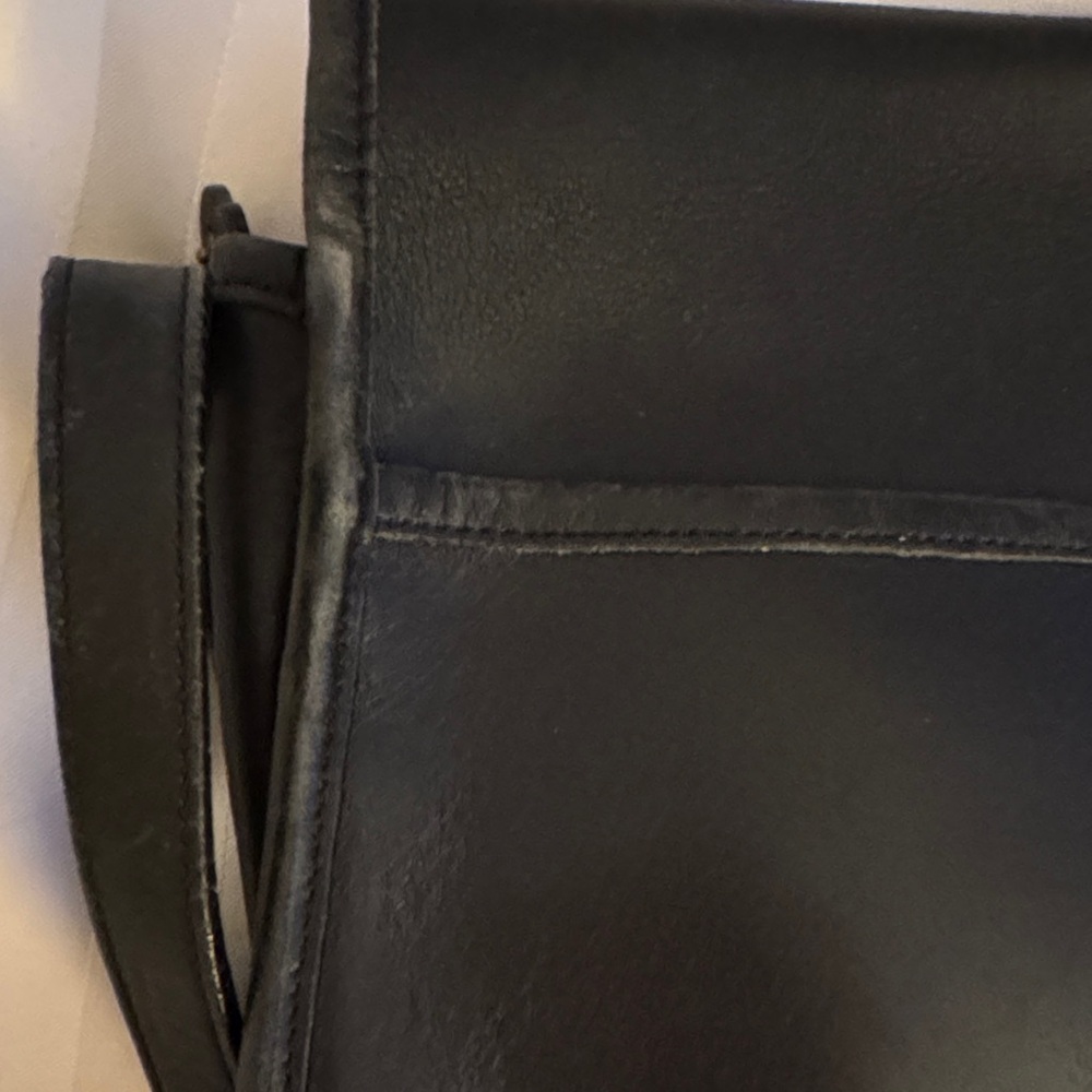 Vintage Coach Black Leather Shoulder Bag crossbody - Picture 11 of 13